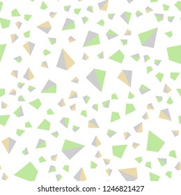 Light Green, Red vector seamless, isometric background with triangles. Beautiful illustration with triangles in nature style. Texture for window blinds, curtains.