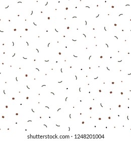 Light Green, Red vector seamless texture with disks, lines. Decorative design in abstract style with triangle structure. Pattern for design of fabric, wallpapers.