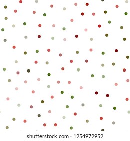 Light Green, Red vector seamless background with bubbles. Blurred decorative design in abstract style with bubbles. The pattern can be used for ads, leaflets of liquid.