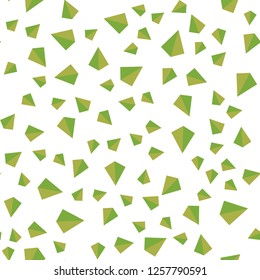 Light Green, Red vector seamless, isometric layout with lines, triangles. Glitter abstract illustration with triangular shapes. Pattern for trendy fabric, wallpapers.