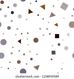 Light Green, Red vector seamless pattern in polygonal style with circles. Abstract gradient illustration with circles, triangles, cubes. Pattern for design of window blinds, curtains.