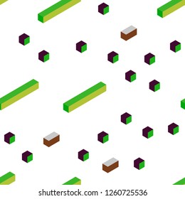 Light Green, Red vector seamless, isometric backdrop with rhombus. Rectangles on abstract background with colorful gradient. Template for business cards, websites.