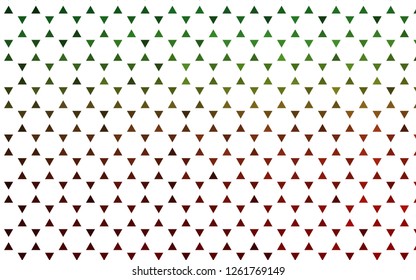 Light Green, Red vector seamless texture in triangular style. Beautiful illustration with triangles in nature style. Design for textile, fabric, wallpapers.