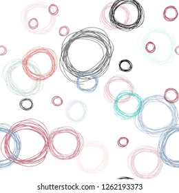 Light Green, Red vector seamless cover with spots. Blurred decorative design in abstract style with bubbles. Design for wallpaper, fabric makers.