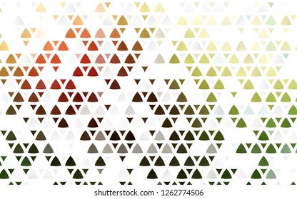 Light Green, Red vector seamless template with crystals, triangles. Modern abstract illustration with colorful triangles. Template for business cards, websites.
