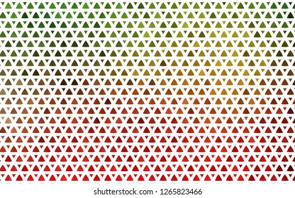Light Green, Red vector seamless layout with lines, triangles. Illustration with set of colorful triangles. Design for textile, fabric, wallpapers.