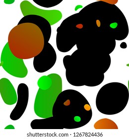 Light Green, Red vector seamless template with spots. Illustration with set of shining colorful abstract circles. Design for textile, fabric, wallpapers.