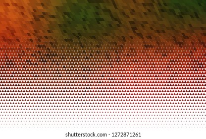 Light Green, Red vector seamless background with triangles. Decorative design in abstract style with triangles. Trendy design for wallpaper, fabric makers.