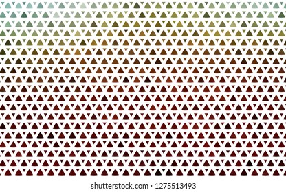 Light Green, Red vector seamless texture in triangular style. Glitter abstract illustration with triangular shapes. Trendy design for wallpaper, fabric makers.