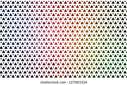 Light Green, Red vector seamless cover in polygonal style. Triangles on abstract background with colorful gradient. Pattern for design of window blinds, curtains.