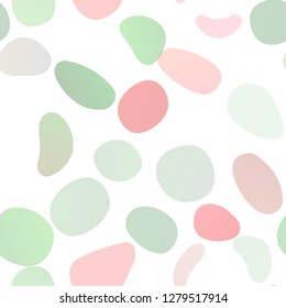 Light Green, Red vector seamless template with spots. Colorful illustration with blurred circles in nature style. Pattern for trendy fabric, wallpapers.