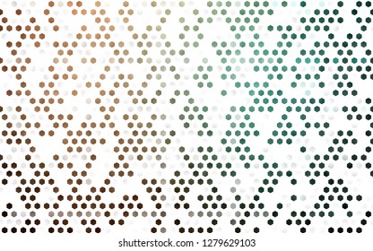Light Green, Red vector seamless layout with hexagonal shapes. Colorful hexagons on white backdrop. Template for business cards, websites.