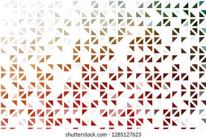 Light Green, Red vector seamless texture in triangular style. Glitter abstract illustration with triangular shapes. Template for business cards, websites.