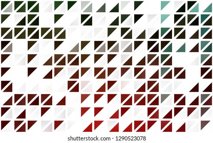 Light Green, Red vector seamless layout with lines, triangles. Abstract gradient illustration with triangles. Design for textile, fabric, wallpapers.