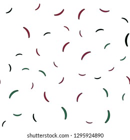 Light Green, Red vector seamless background with curved lines. A sample with colorful lines, shapes. A completely new design for your business.