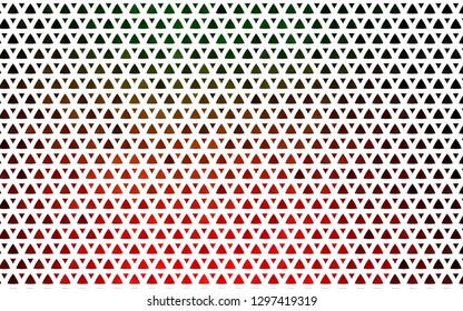 Light Green, Red vector seamless pattern in polygonal style. Abstract gradient illustration with triangles. Trendy design for wallpaper, fabric makers.