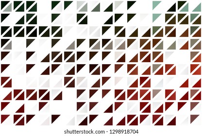 Light Green, Red vector seamless texture in triangular style. Illustration with set of colorful triangles. Trendy design for wallpaper, fabric makers.