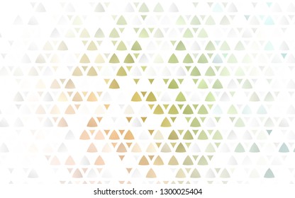 Light Green, Red vector seamless cover in polygonal style. Glitter abstract illustration with triangular shapes. Pattern for design of window blinds, curtains.