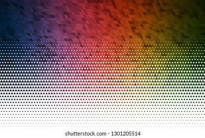 Light Green, Red vector seamless background with triangles. Beautiful illustration with triangles in nature style. Pattern for trendy fabric, wallpapers.