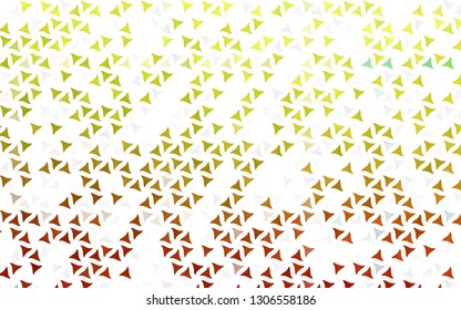 Light Green, Red vector seamless background with triangles. Glitter abstract illustration with triangular shapes. Template for business cards, websites.