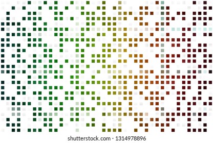 Light Green, Red vector seamless background with rectangles. Illustration with set of colorful rectangles. Pattern for design of window blinds, curtains.