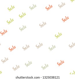 Light Green, Red vector seamless texture with selling simbols. Colorful set of  percentage signs in simple style. Backdrop for super sales on Black Friday.
