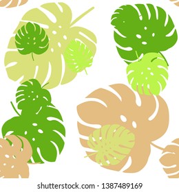 Light Green, Red vector seamless elegant template with leaves. A vague abstract illustration with leaves in doodles style. Texture for window blinds, curtains.