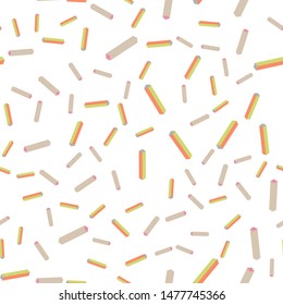 Light Green, Red vector seamless, isometric layout with flat lines. Glitter abstract illustration with colorful sticks. Design for textile, fabric, wallpapers.