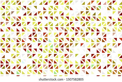 Light Green, Red vector seamless layout with lines, triangles. Glitter abstract illustration with triangular shapes. Design for textile, fabric, wallpapers.