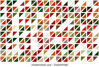 Light Green, Red vector seamless layout with lines, triangles. Triangles on abstract background with colorful gradient. Template for business cards, websites.