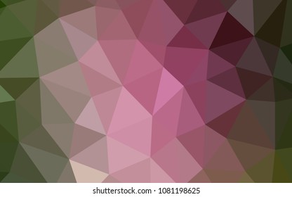 Light Green, Red vector shining triangular cover. Modern abstract illustration with triangles. Pattern for a brand book's backdrop.
