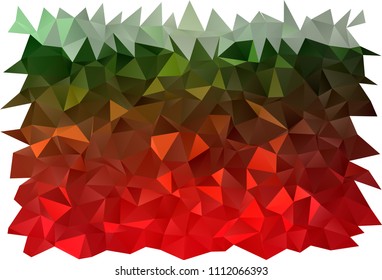 Light Green, Red vector shining triangular background. An elegant bright illustration with gradient. The polygonal design can be used for your web site.