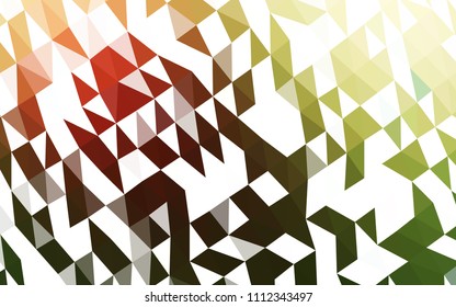 Light Green, Red vector shining hexagonal pattern. Brand new colored illustration in blurry style with gradient. The template can be used as a background for cell phones.