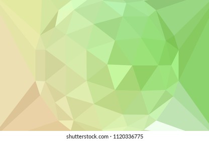 Light Green, Red vector shining triangular layout with a gem in a centre. Polygonal illustration, which consists of triangles. Pattern for a brand book's backdrop.