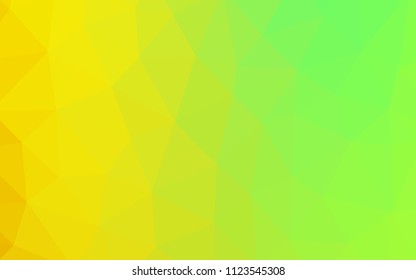 Light Green, Red vector shining triangular layout. Colorful illustration in polygonal style with gradient. Textured pattern for your backgrounds.