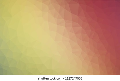 Light Green, Red vector shining triangular backdrop. Colorful illustration in polygonal style with gradient. Completely new template for your banner.