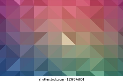 Light Green, Red vector shining triangular layout. Shining polygonal illustration, which consist of triangles. Brand new design for your business.