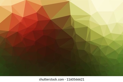 Light Green, Red vector shining hexagonal pattern. Shining colored illustration in a Brand new style. A completely new design for your business.