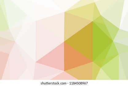 Light Green, Red vector shining hexagonal template. Creative illustration in halftone style with gradient. The textured pattern can be used for background.