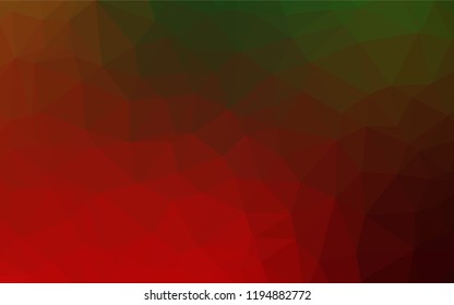 Light Green, Red vector shining hexagonal background. A completely new color illustration in a vague style. Brand new design for your business.
