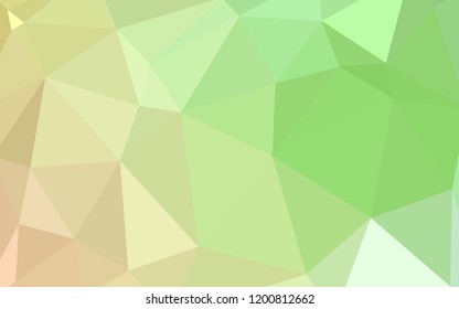 Light Green, Red vector shining triangular layout. Geometric illustration in Origami style with gradient.  A completely new design for your leaflet.