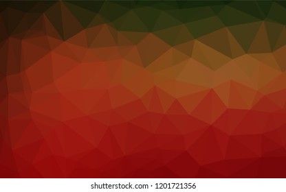 Light Green, Red vector shining hexagonal background. Modern geometrical abstract illustration with gradient. Brand new style for your business design.