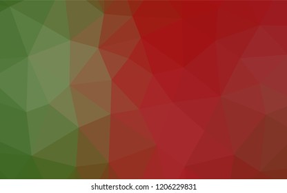 Light Green, Red vector shining hexagonal background. Shining colored illustration in a Brand new style. The template can be used as a background for cell phones.