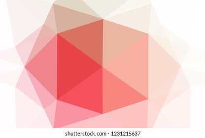 Light Green, Red vector shining hexagonal background. Geometric illustration in Origami style with gradient.  The completely new template can be used for your brand book.
