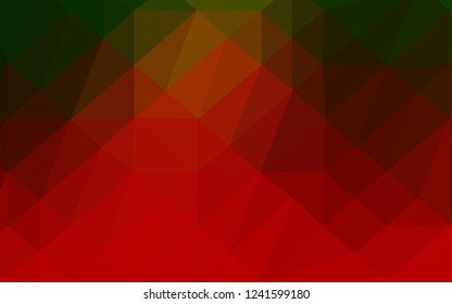 Light Green, Red vector shining triangular template. A completely new color illustration in a vague style. The best triangular design for your business.