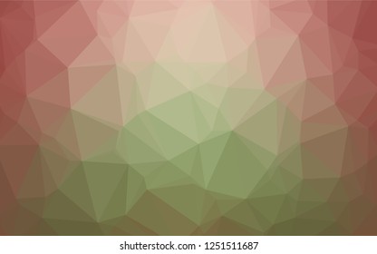 Light Green, Red vector shining hexagonal pattern. Creative geometric illustration in Origami style with gradient. A completely new design for your business.