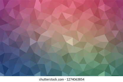 Light Green, Red vector shining triangular cover. A completely new color illustration in a polygonal style. A completely new design for your leaflet.