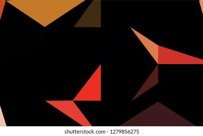 Light Green, Red vector shining hexagonal template. Shining illustration, which consist of triangles. A completely new design for your business.
