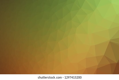 Light Green, Red vector shining triangular background. Creative illustration in halftone style with gradient. Textured pattern for background.
