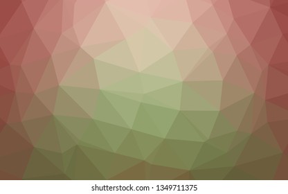 Light Green, Red vector shining triangular template. A sample with polygonal shapes. The best triangular design for your business.